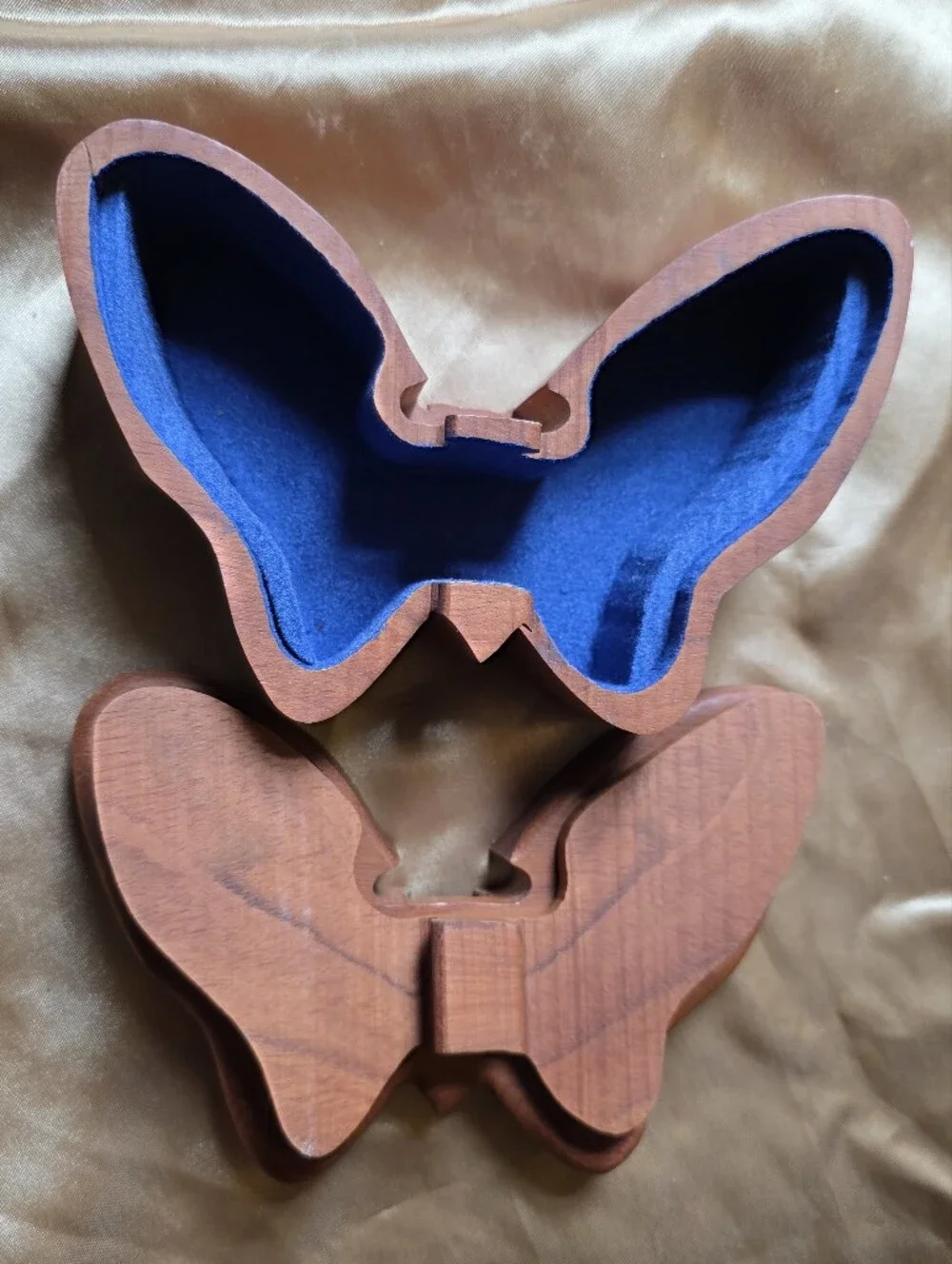 Handmade Wooden Butterfly Puzzle Box - Brown with Mahogany And Rosewood Accents
